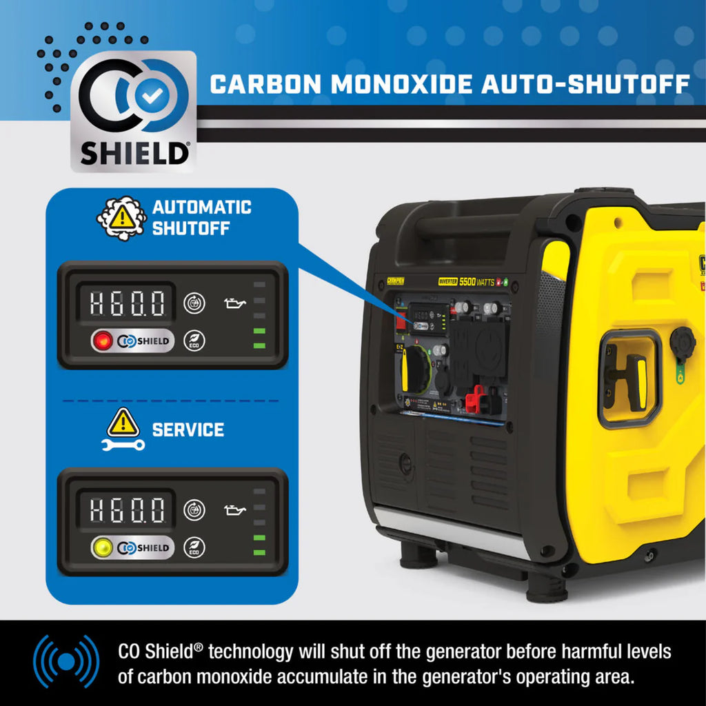 5500W Electric Start Dual Fuel Inverter with CO Shield®