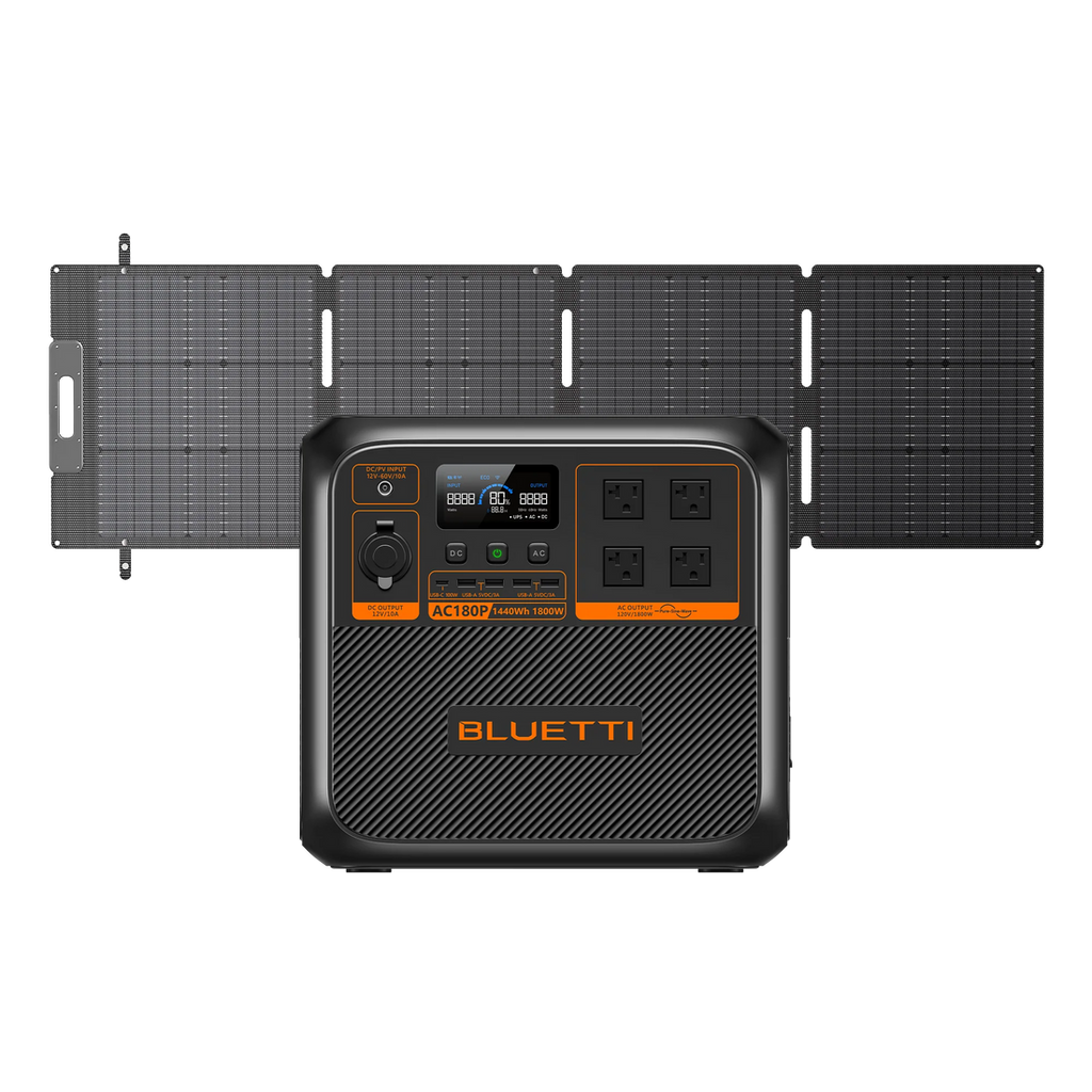 BLUETTI AC180P Solar Portable Power Station | 1,800W 1,440Wh