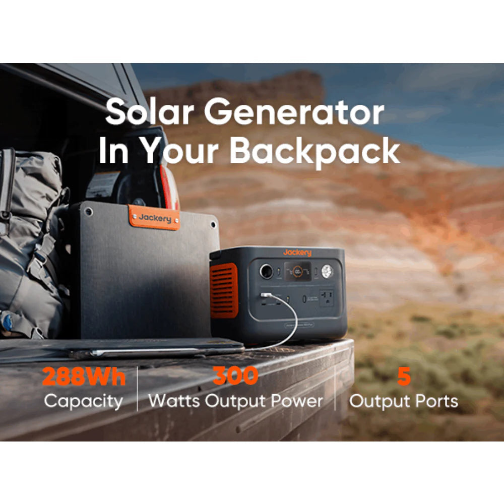 Jackery Solar Generator 300 Plus + SolarSaga 40W