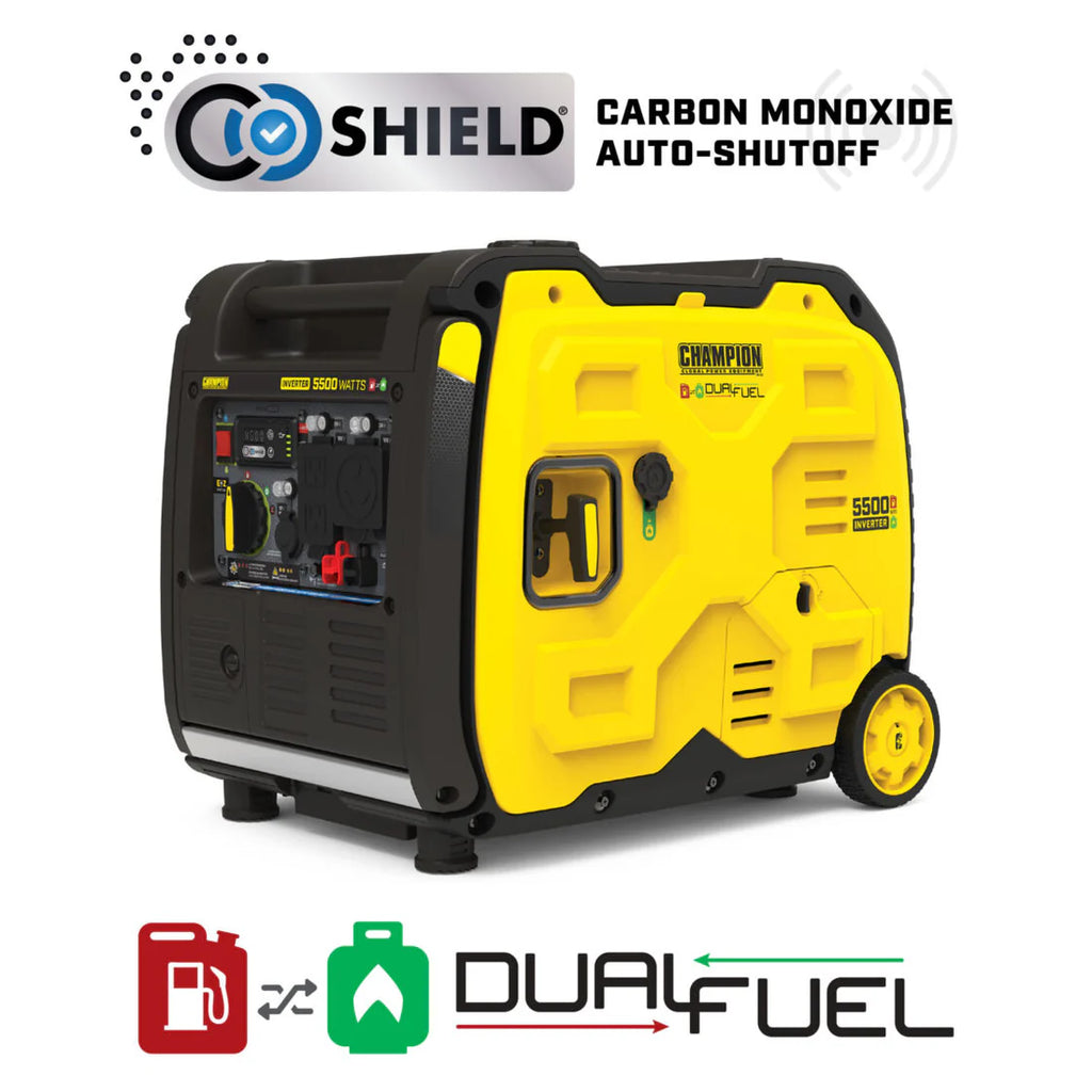 5500W Electric Start Dual Fuel Inverter with CO Shield®