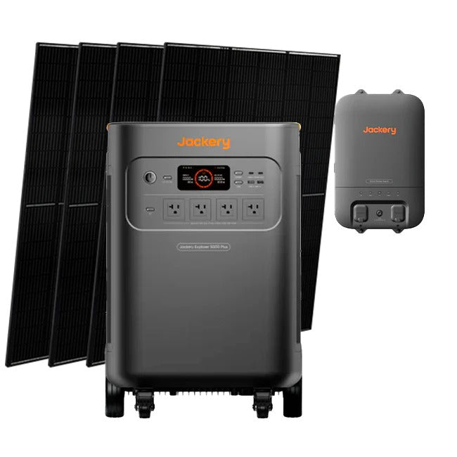 Jackery Explorer 5000 Plus + Solar panel 410w x 4 + Smart Transfer Switch